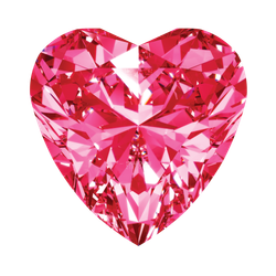 Фианит Сердце	Розовый фианит «Фэнси»