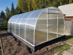 Каркас теплицы "Удачная" Оцинкованная Эконом 20*20мм шаг дуг 0.67м, Ширина 3м, высота 2,1м, длина 4м.