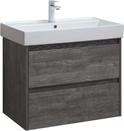Тумба под раковину Aquanet Nova Lite 75 дуб серый (2 ящика)