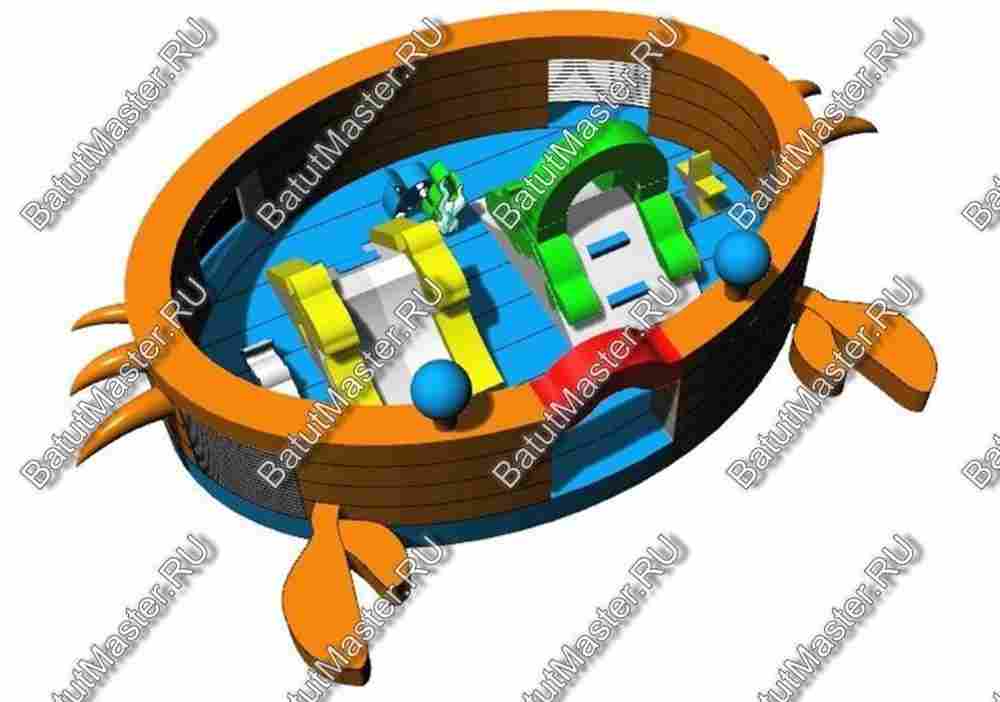 Коммерческий надувной батут "Крабик"