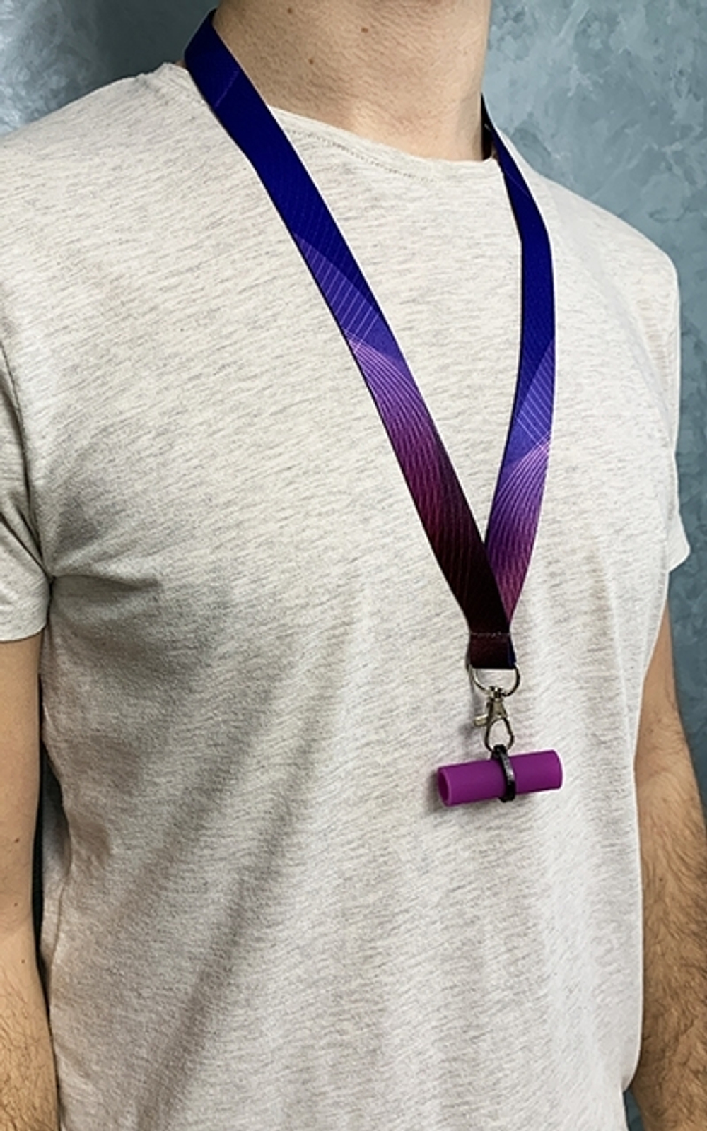 Персональный мундштук силиконовый Personalka Gradient (Фиолетово-розовый)