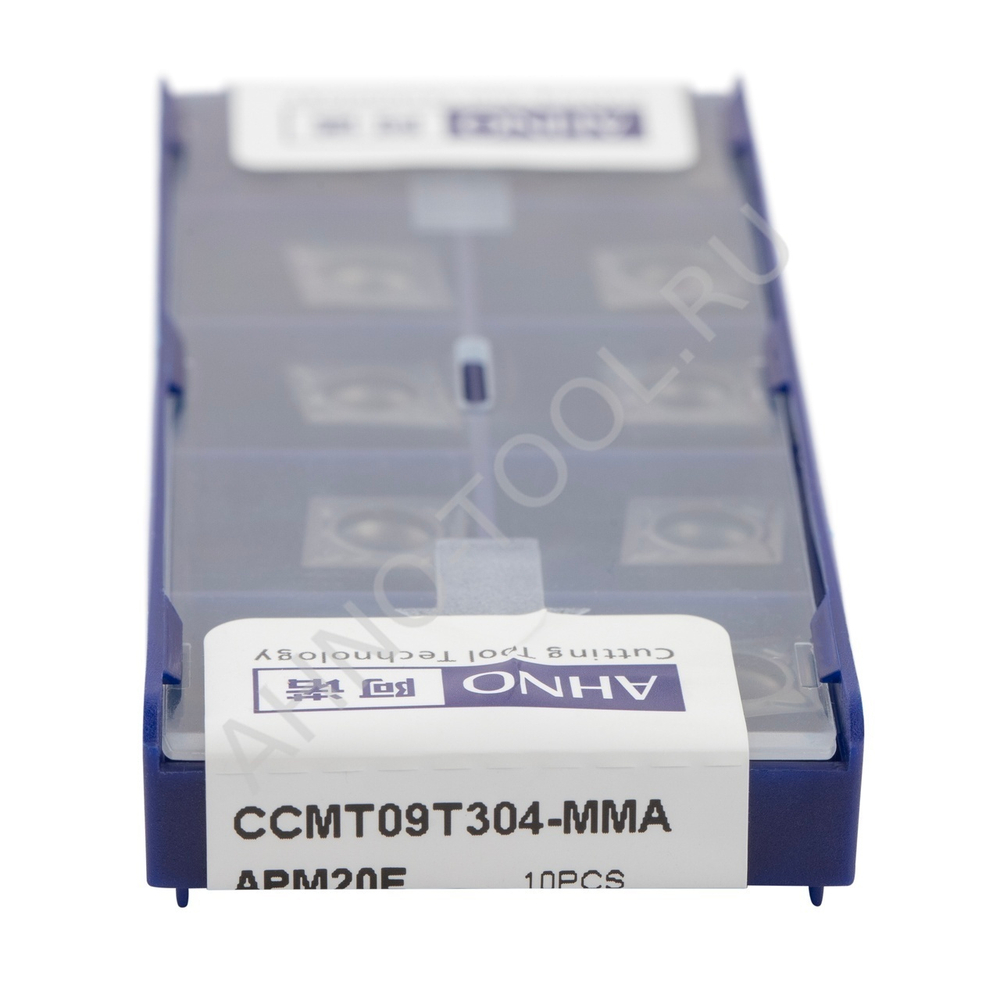 Пластина твердосплавная ISO CCMT09T304-MMA APM20E AHNO по нерж.стали, получистовая