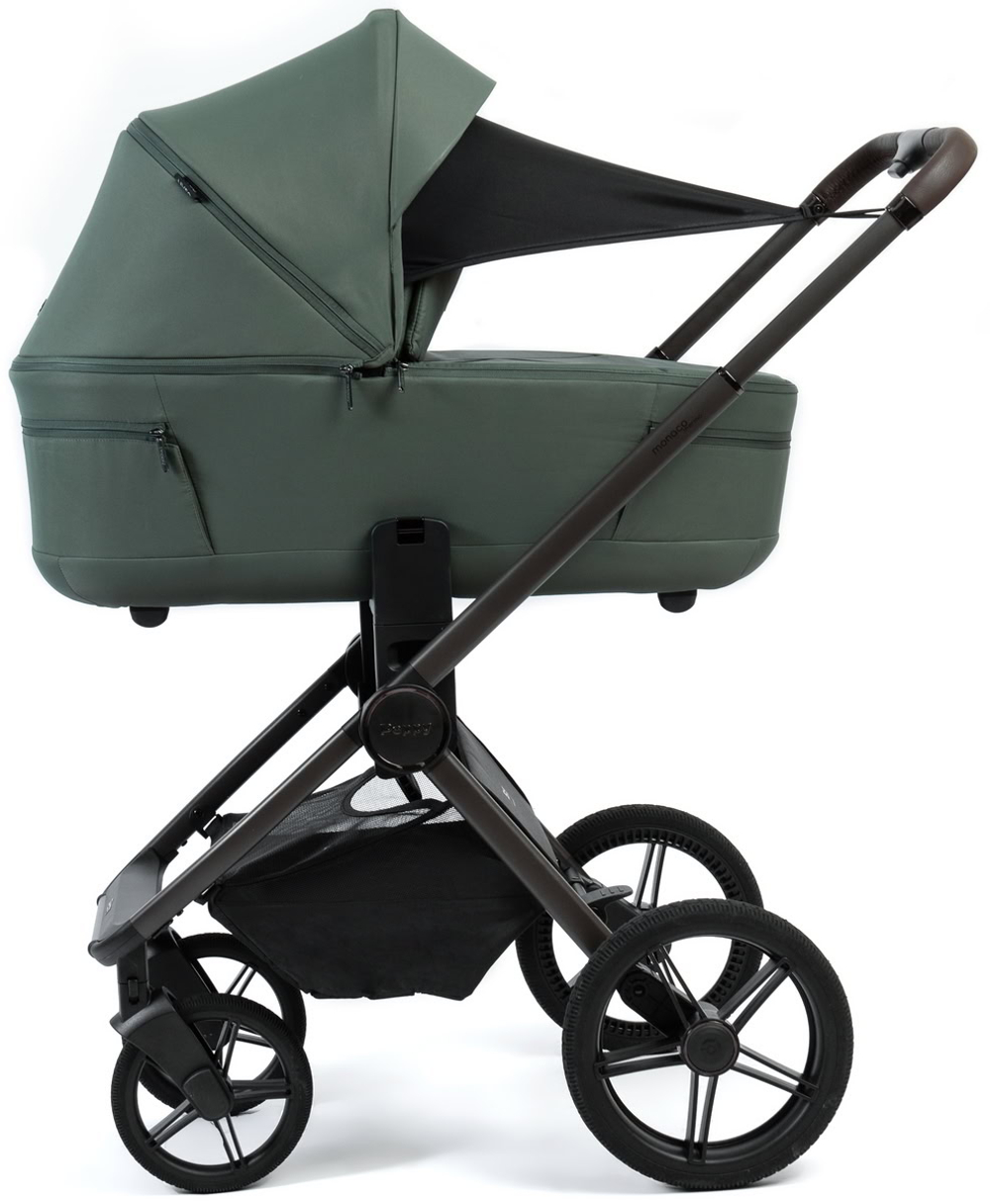 Детская коляска Peppy Monaco Thermo 3 в 1 с автокреслом Verona Black Green