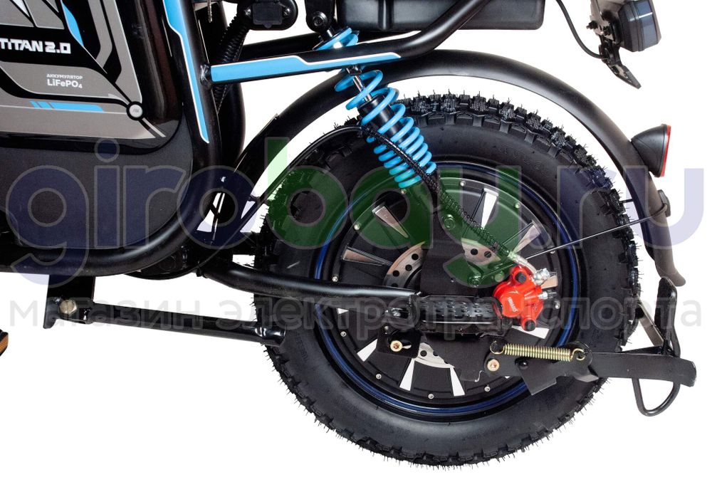 Электровелосипед Minako TITAN 2.0 Li-NMC (60V/30Ah) - Синий фото №8