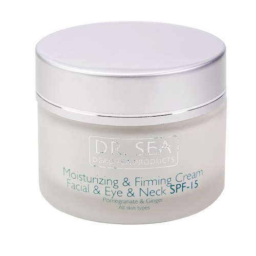 Крем для лица, глаз и шеи увлажняющий и укрепляющий с экстрактами граната и имбиря SPF25 Dr.Sea 50мл