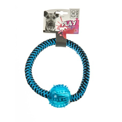 Игрушка "Канатное кольцо с мячом" 19 см - для собак (M-Pets Twist Ring)
