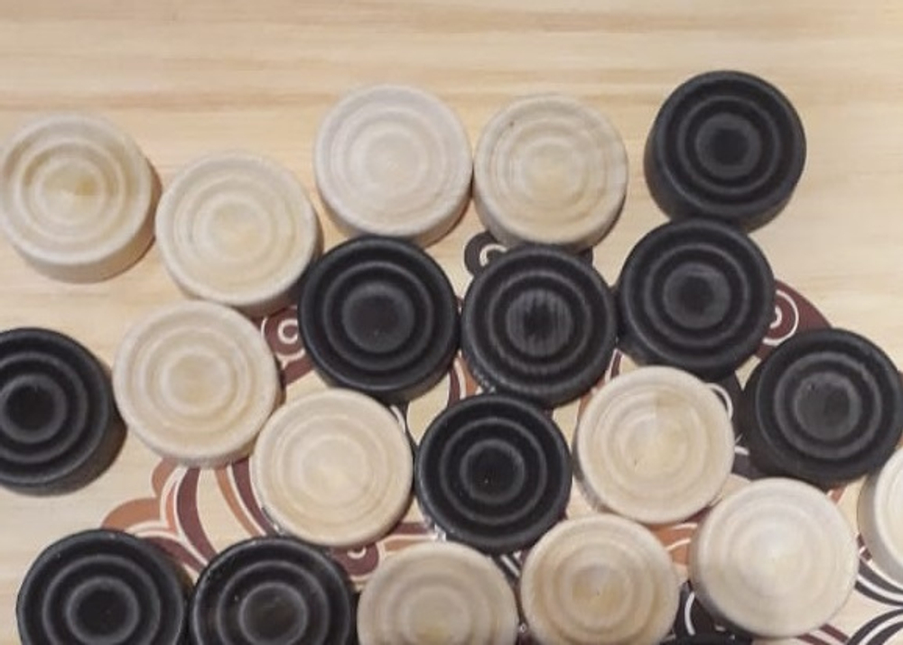 Нарды 3 в 1 "Верный Друг" в дер. коробе средние SA-VD-M