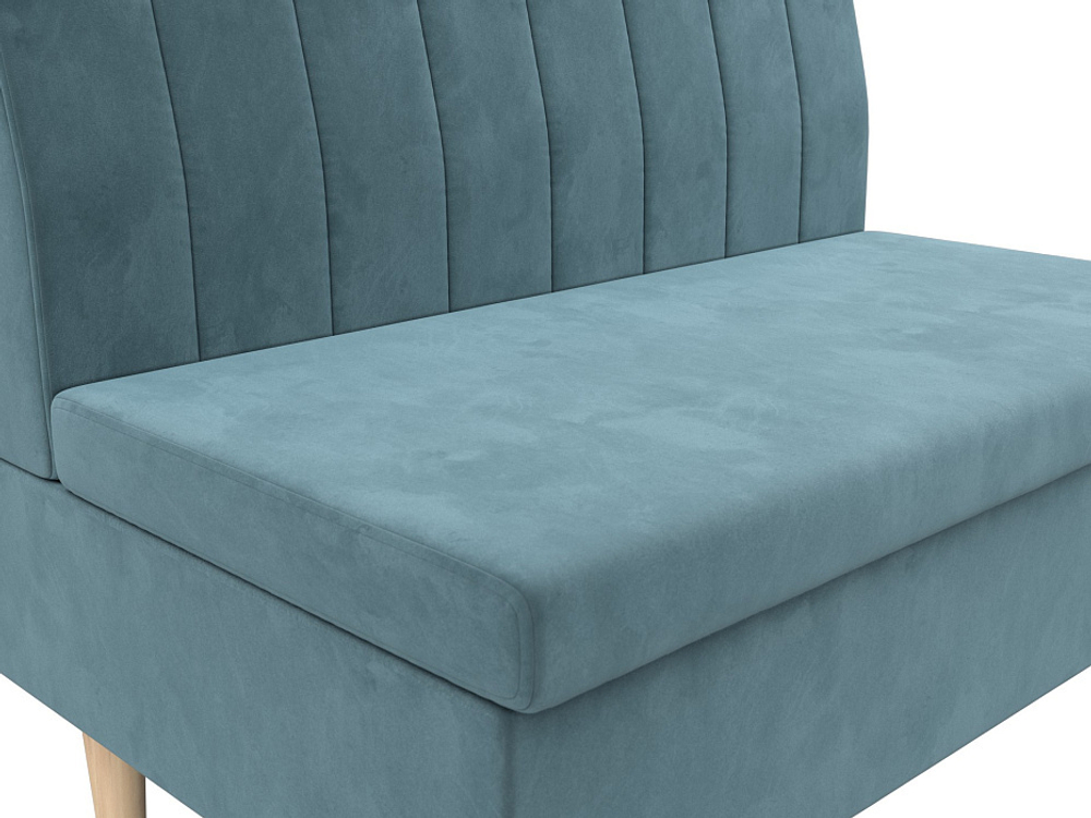 Диван прямой Мини, Бирюзовый, Велюр, 126040