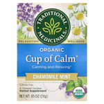 Traditional Medicinals, Organic Cup of Calm, ромашка и мята, без кофеина, 16 чайных пакетиков в упаковке, 24 г (0,85 унции)