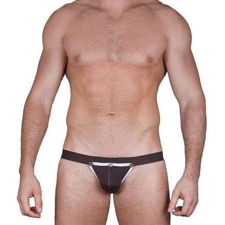 Мужские трусы тонги коричневые Sesmik Cover