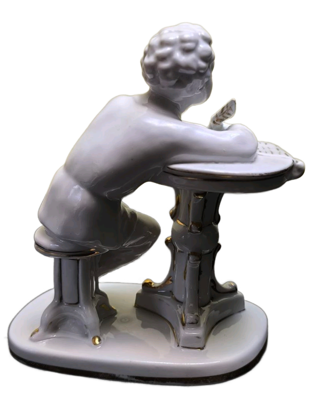 Фарфоровая статуэтка "Юный Пушкин", ЛФЗ, 1960 - 1970 гг.