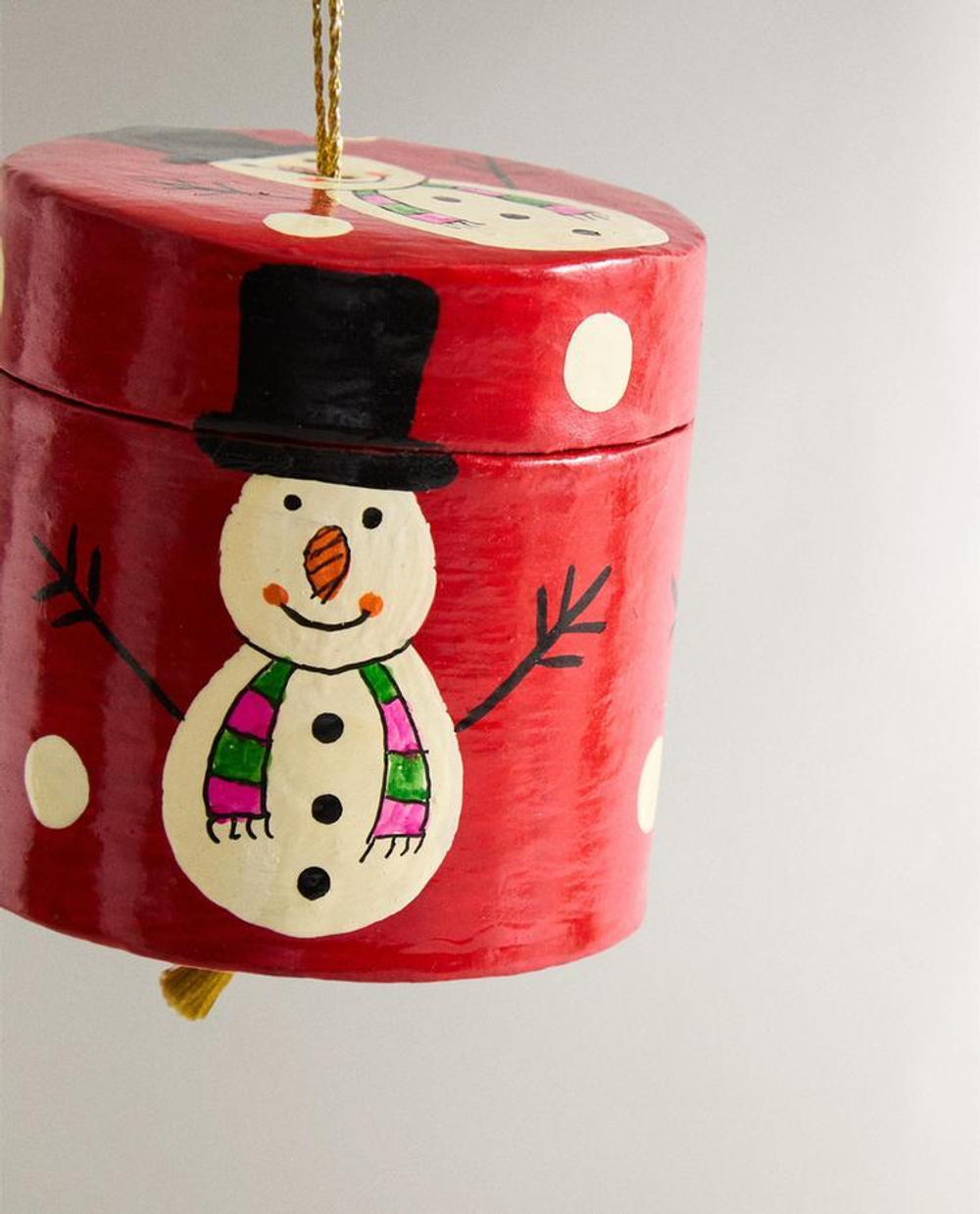 ZARA HOME НОВОГОДНЕЕ УКРАШЕНИЕ «СНЕГОВИК», КРАСНЫЙ