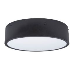 ULO-K40A 30W-4000К-R40 IP40 BLACK Светильник светодиодный накладной. Белый свет 4000K. Диаметр 400мм. Корпус черный. ТМ Uniel