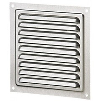Решетка вентиляционная металлическая накладная белая 200х200