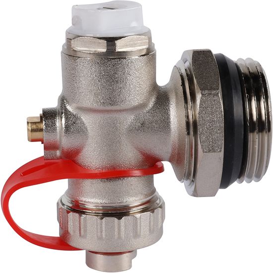 Регулируемый концевой фитинг Rommer 1" с дренажным вентилем и ручным воздухоотводчиком