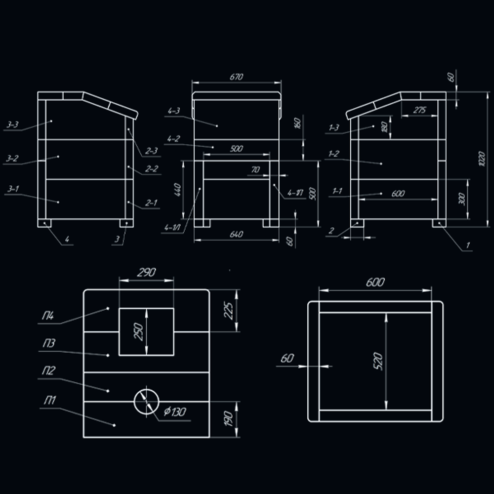 Чугунная печь для бани Комплект GFS ЗК 25 (П2) Президент 1000/40/50 Талькохлорит