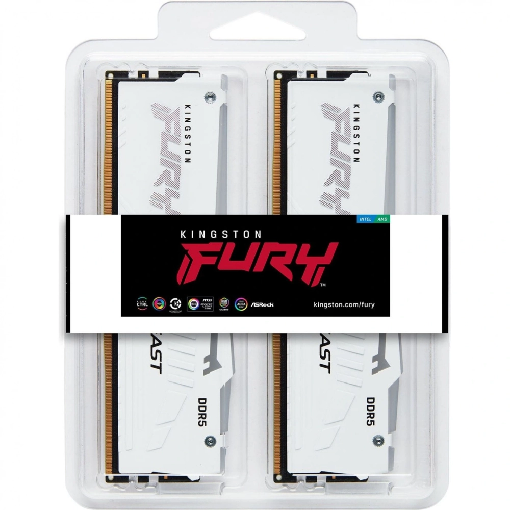 Память оперативная Kingston DDR5 2x32GB 5200MHz Fury Beast RGB RTL Gaming (KF552C40BWAK2-64)