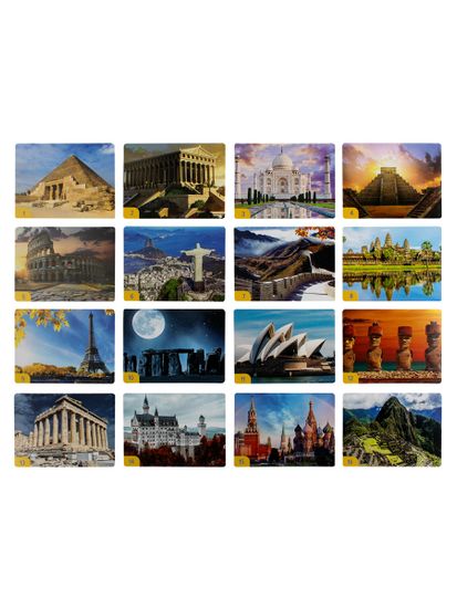 Игра настольная МЕМО "Чудеса света" (32 карточки)