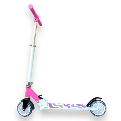 Самокат Flash Neon HT-1080 white (Бело-розовый)