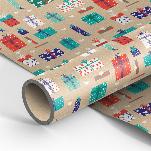 Упаковочная бумага крафт 70*100см, MESHU "Favorite gifts", 70г/м2 И