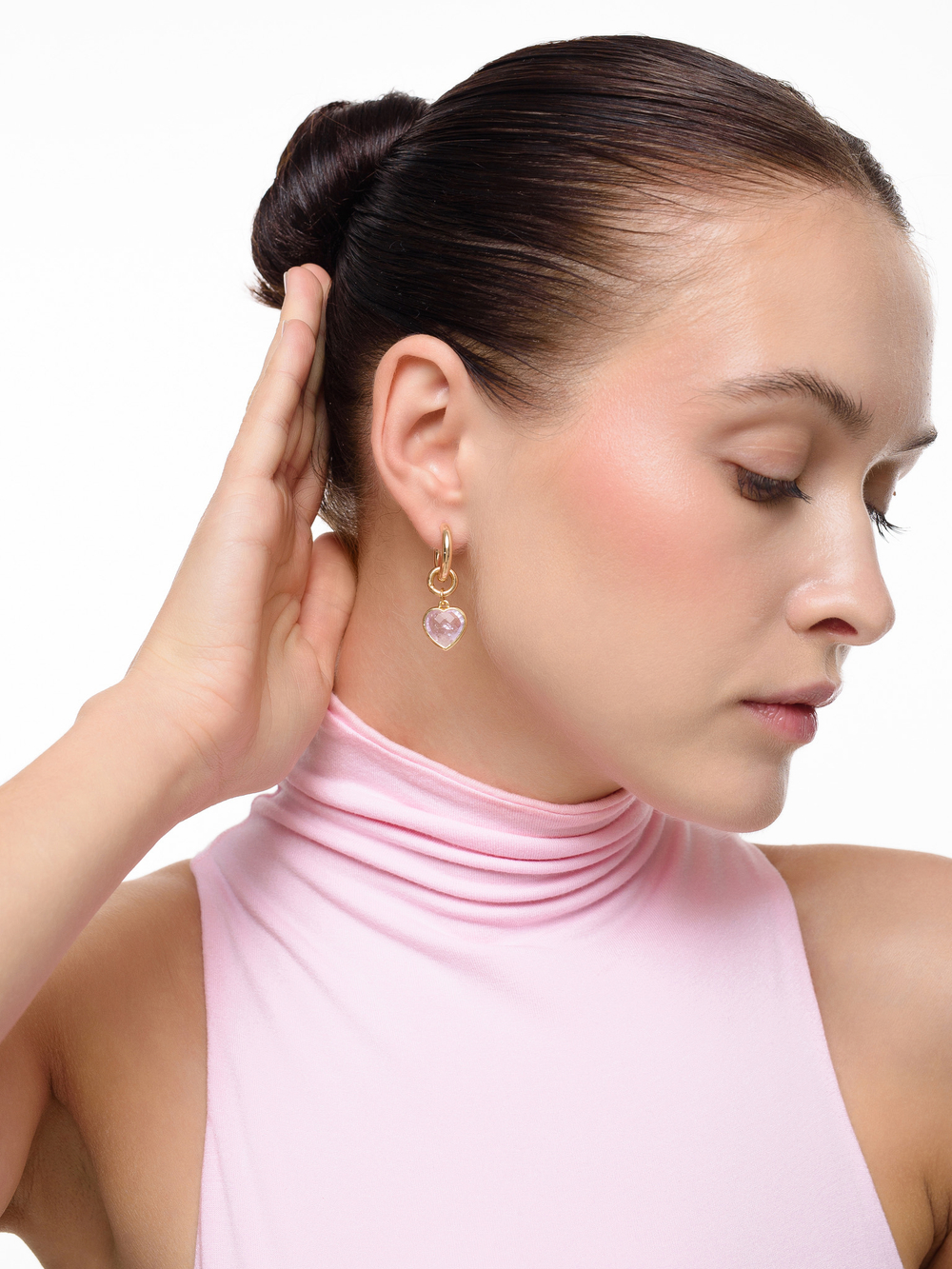 Серьги "Whale Amour" gold аметист