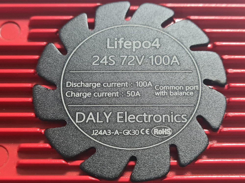 Плата контроля BMS LiFePO4 24S 72V 100A