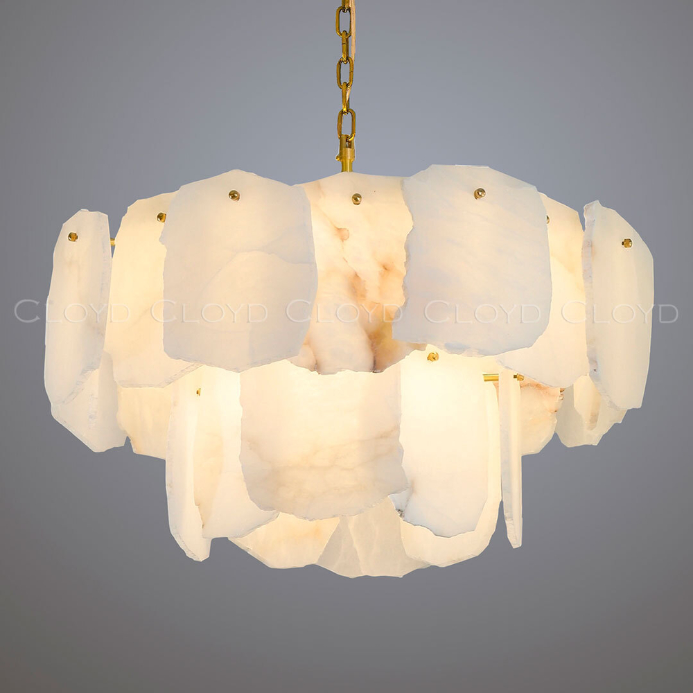 Люстра Cloyd KNOSS-B C9 / Ø60 см - алебастр - латунь (арт.12350)