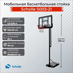 Баскетбольный щит Scholle S003-21