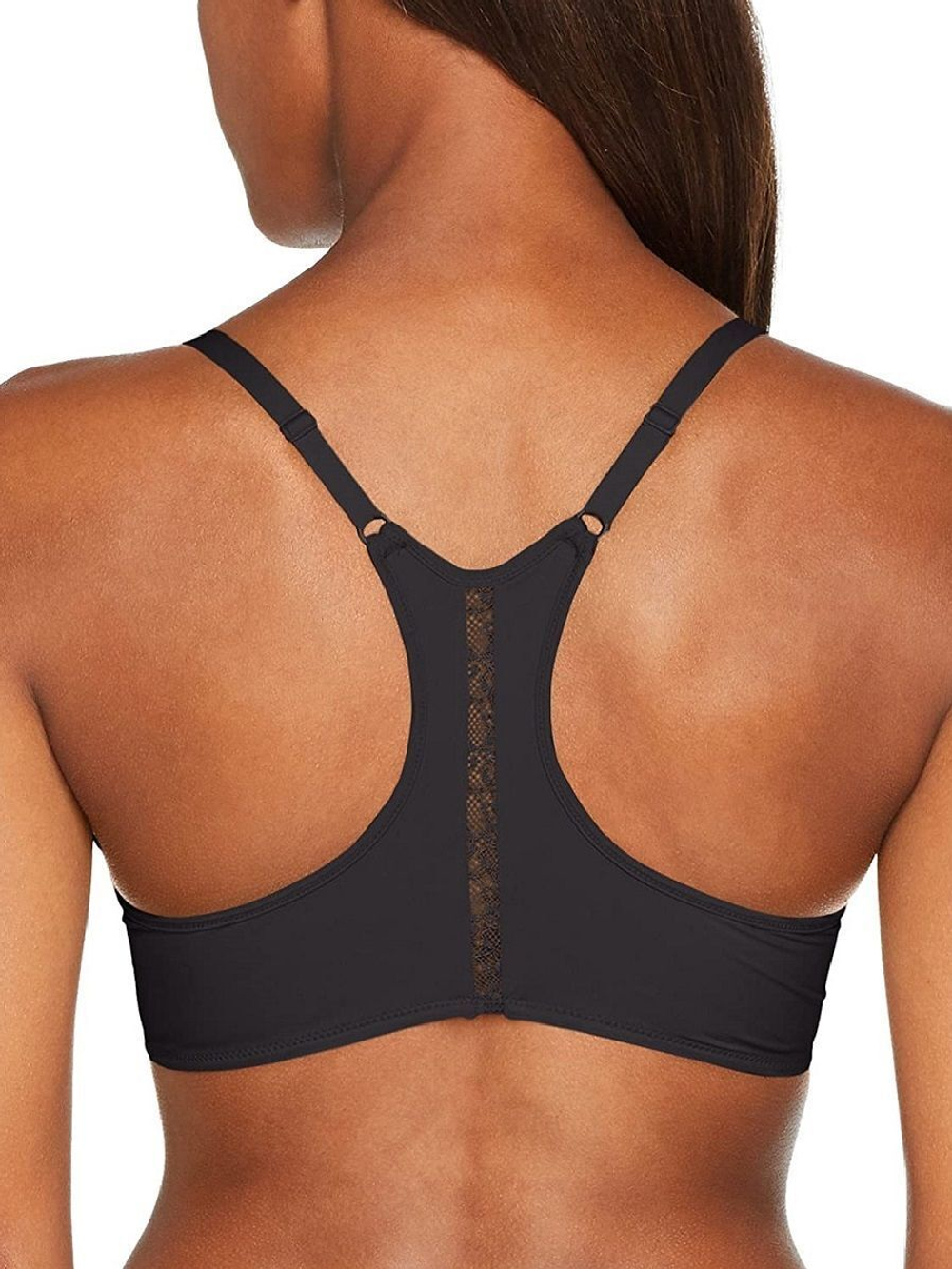 Бюстгальтер c фронтальной застежкой и Т-образной спинкой (Размер: 85E) (Цвет: бежевый)