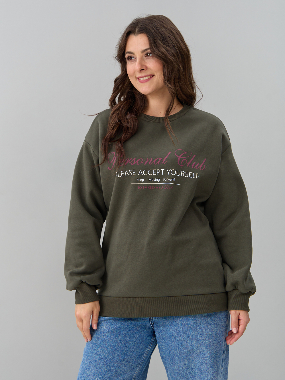 Толстовка Кис-090/хаки-п