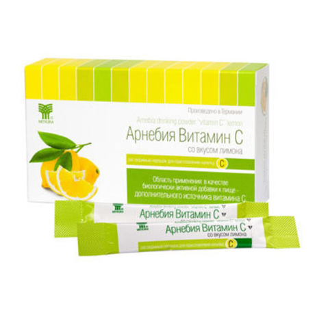 Арнебия Витамин С со вкусом лимона (в порошке), 10 пакетиков