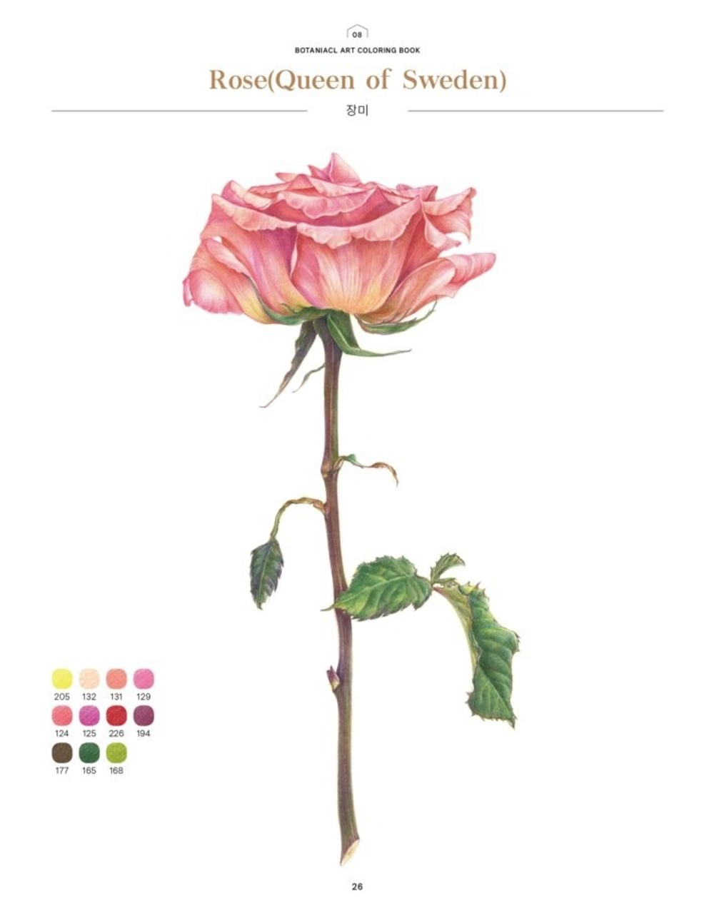 Fine Flower Botanical Art. Coloring book