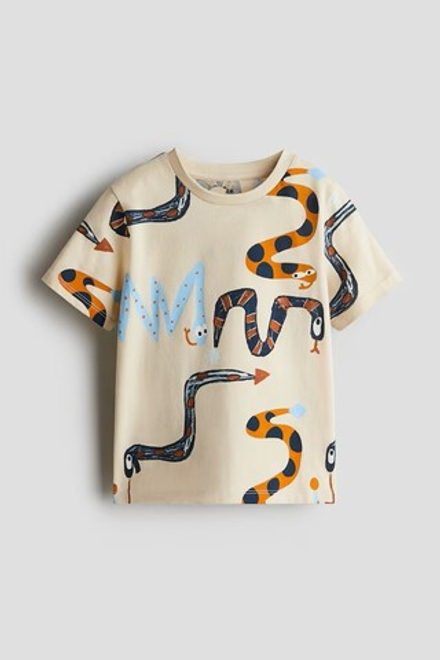 H&M Футболка с принтом, хаки