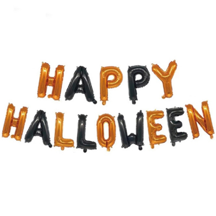 Набор шаров букв (16"/41 см) Мини надпись Happy Halloween, 1 шт. В61