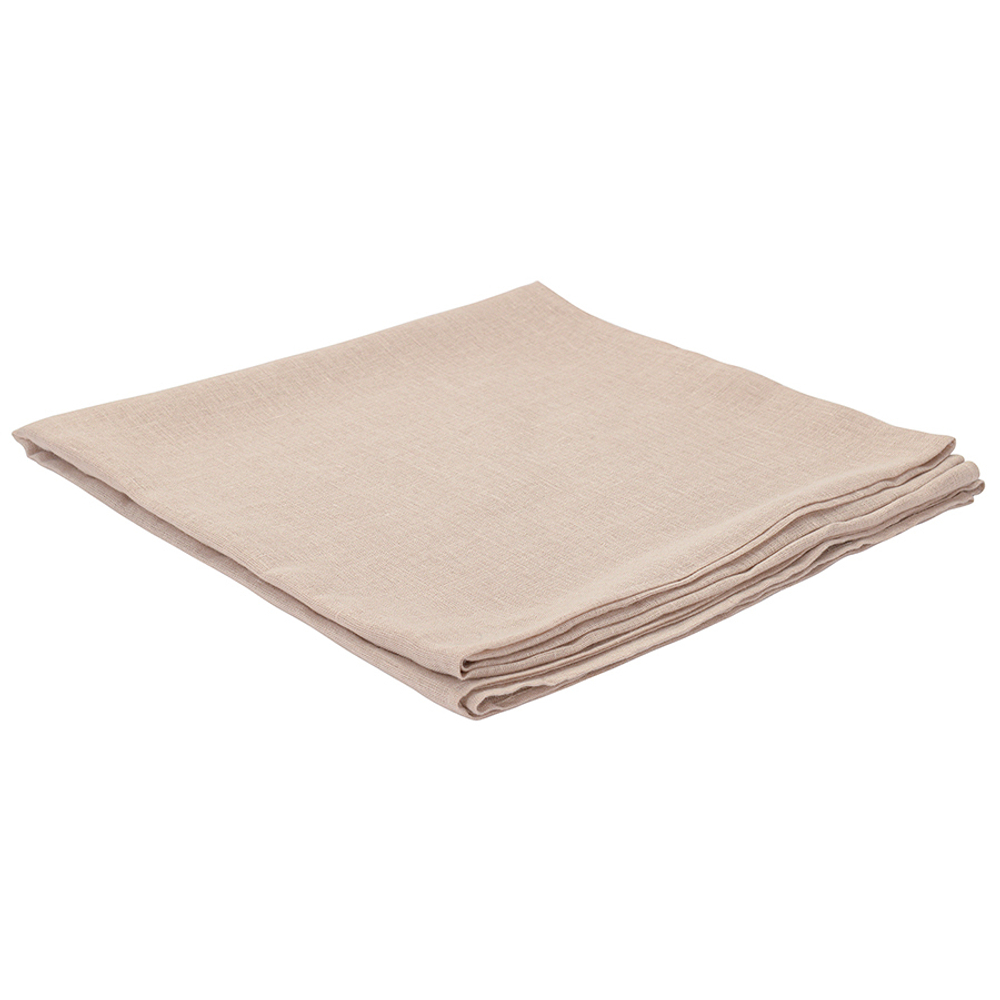 Скатерть из стираного льна бежевого цвета из коллекции essential, 170х170 см