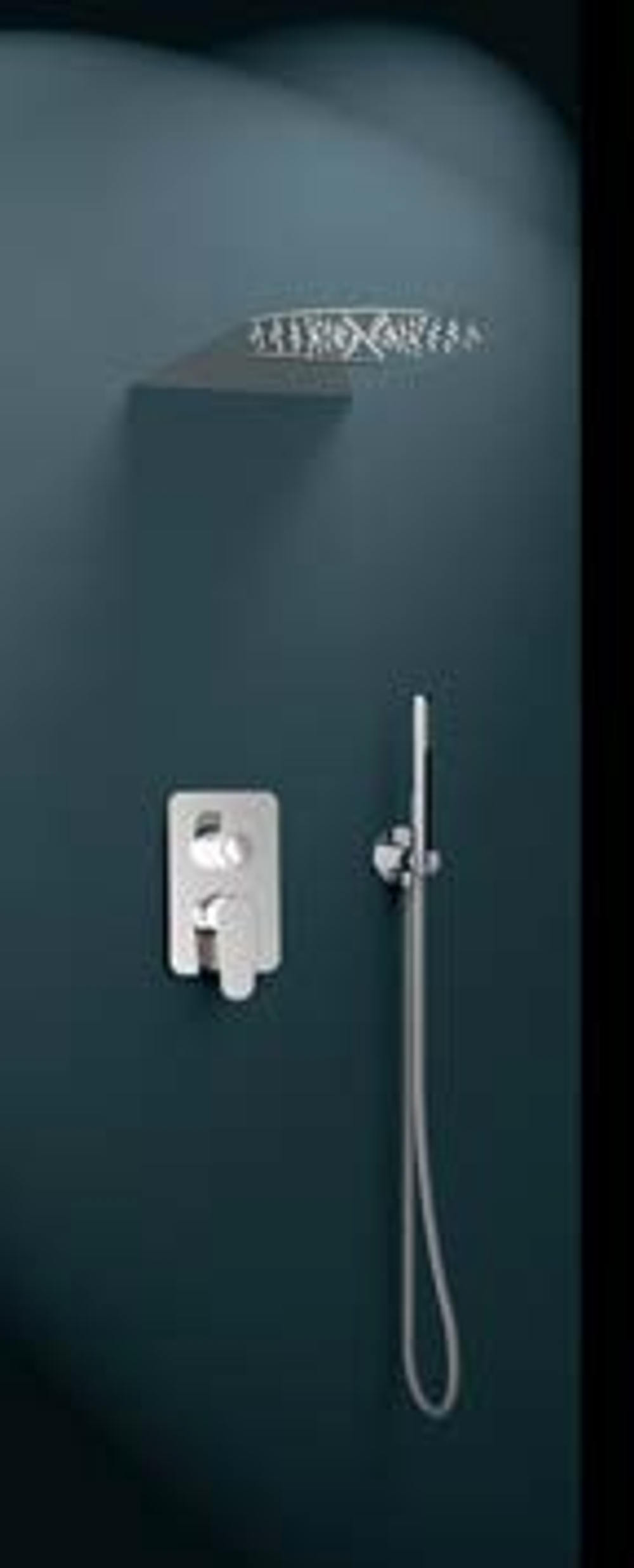 Встраиваемый смеситель для душа на 2 выхода TZAR 341502SNC никель