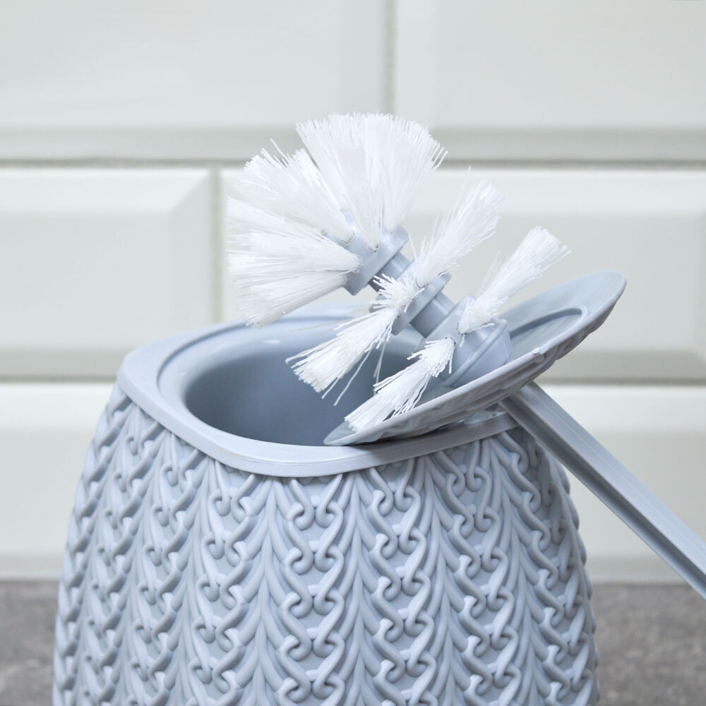 Ерш для туалета с подставкой "Plast Team Melange", серый шторм