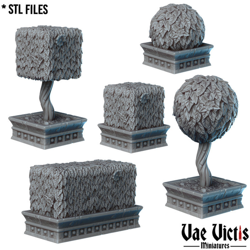 Кусты Дерево Сада Богачей террейн НАБОР миниатюра для dnd, днд, pathfinder, фентези, Настольная игра, НРИ, Варгейм, РПГ