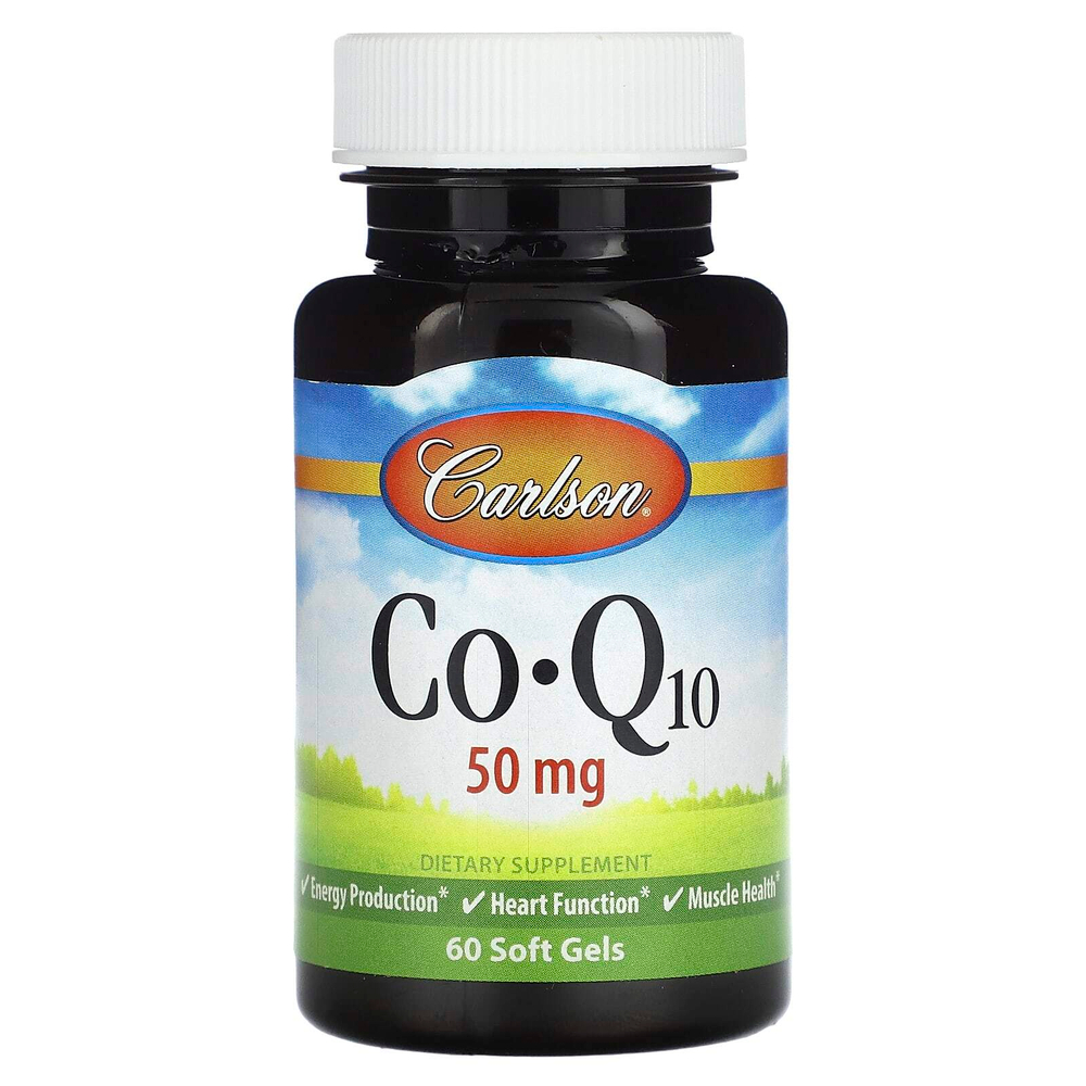 Carlson, CoQ10, 50 мг, 60 мягких таблеток