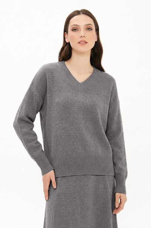 23432 Пуловер женский (серый)