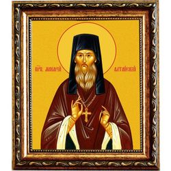 Макарий Алтайский преподобный. Икона на холсте.