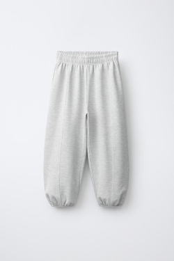 ZARA ДЖОГГЕРЫ ВАФЕЛЬНОЙ ФАКТУРЫ GYM, СЕРЫЙ МЕЛАНЖ