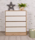 Комод с 4-мя ящиками Бруно дуб сонома/белый