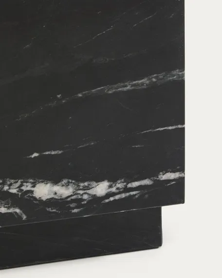 Приставной столик Sorein 40x40 см из черного мрамора