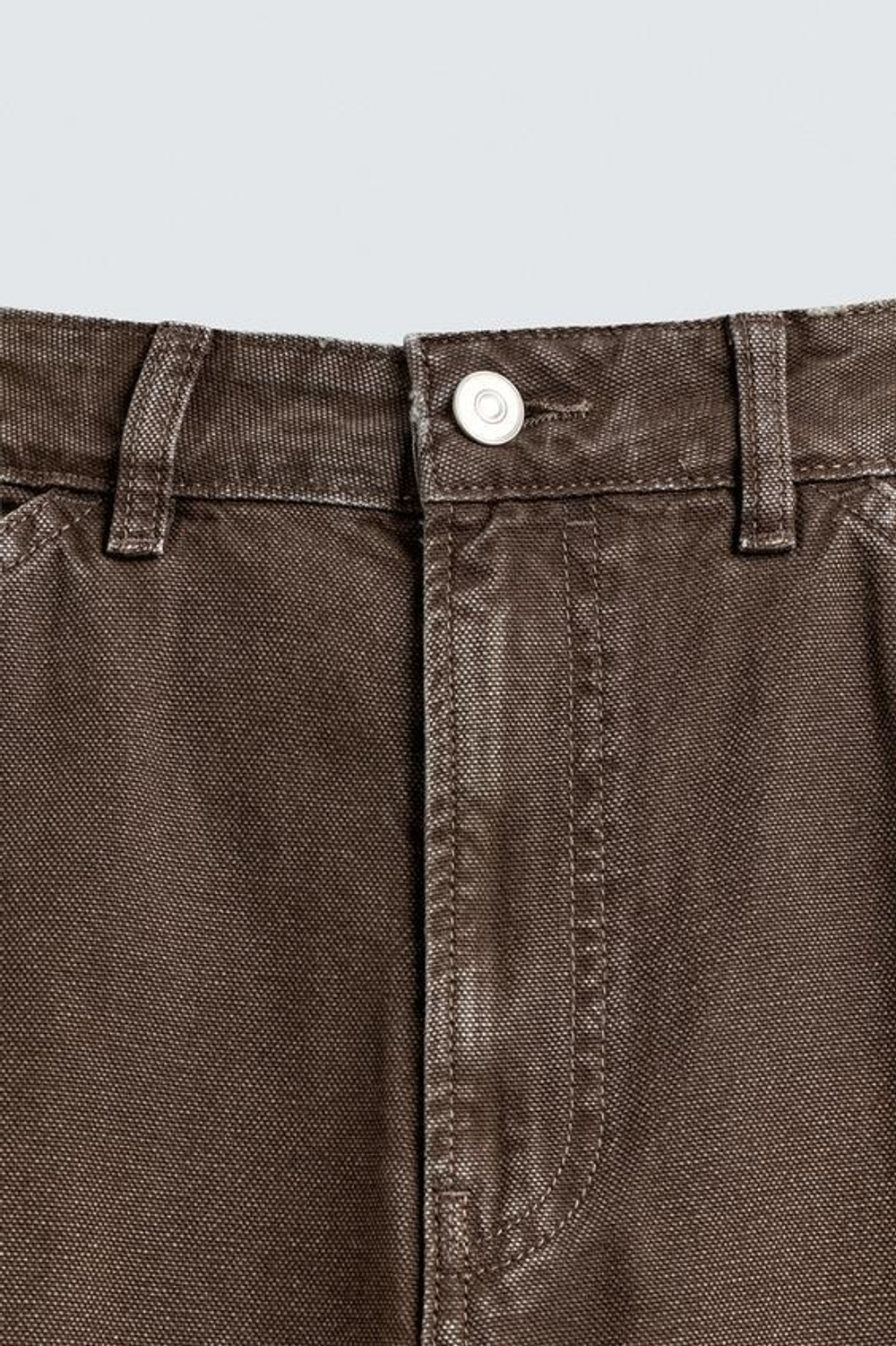 ZARA ДЖИНСЫ-КАРГО ПРЯМОГО КРОЯ, КОРИЧНЕВЫЙ