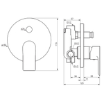 Смеситель для ванны и душа монтируемый в стену Damixa Apollo 477100000
