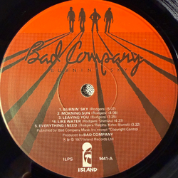 Виниловая пластинка Bad Company - Burnin' Sky LP