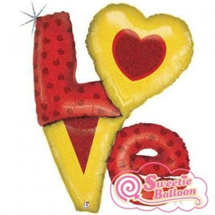 Г Фигура LOVE золото красный