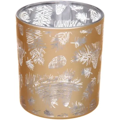 Подсвечник «Зимняя хвоя» 7*7,8 см, Золото