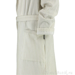 Халат велюровый Cawo Schalkragen 3423 бело-бежевый Германия рукав